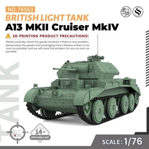 SSMODEL 1/76 20mm War Gaming Model Kit British A13 MKII Cruiser MkIV Light Tank - Picture 1 of 5