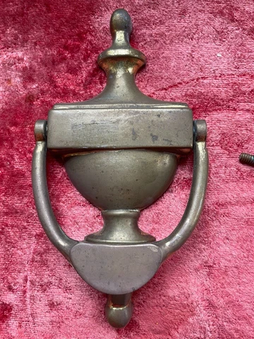 SOLID Brass Door Knocker-  101 - made in England  7” Cover