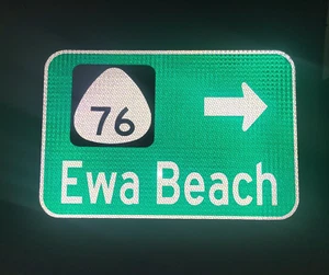EWA BEACH, Hawaii Highway 76 Route Straßenschild 18"x12", Honolulu, Pearl City, Waikiki - Bild 1 von 17