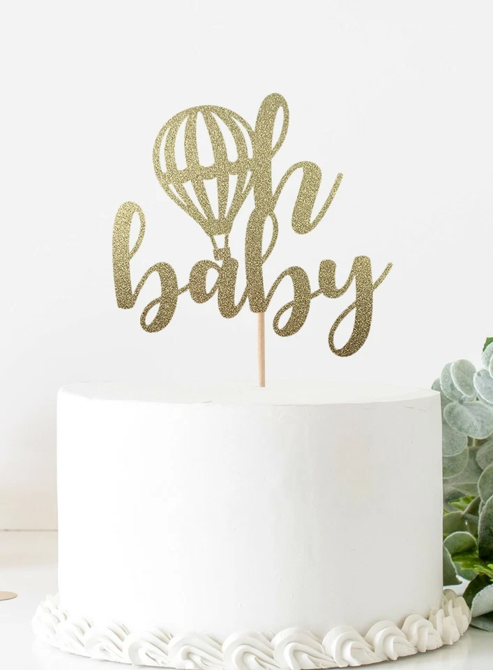 Cartulina brillante de doble cara con globo de aire caliente Oh Baby Foto 1 de 1