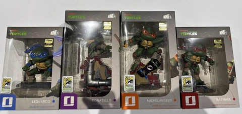 SDCC 2023 NICKELODEON Iron Studios TMNT Iron Studios Minico Statues 4 Exclusives Cover