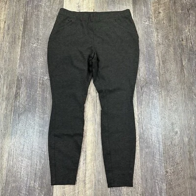 J. Jill Women's Size M Gray Ponte Knit Leggings Pants Stretch Pull On Pockets - Image 1 of 4