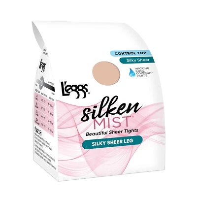L'eggs Silken Mist Beautiful Tights Silky Sheer - Large - Nude - 1 pair - Image 1 of 4