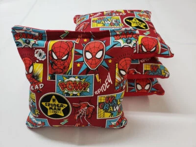 Bolsas de frijoles Cornhole - maíz o resina (juego de 4) Marvel Spiderman fuera de la caja Foto 1 de 3