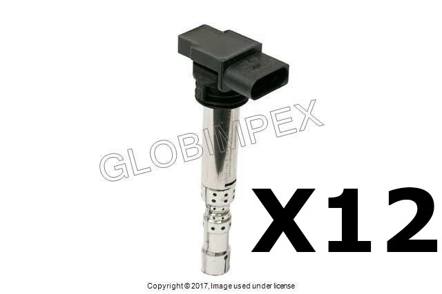 For AUDI 2005-2009 Ignition Coil-With Spark Plug Connector SET 12 BOSCH - Image 1 of 1