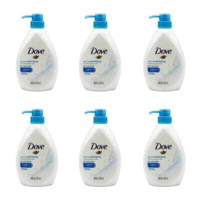6x Dove 550ml Nourishing Body Wash Moisturising Bath Soap Gentle Exfoliating - image 1 of 3