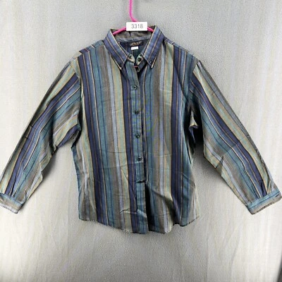 Vintage Dee Dee Women’s Western Stripe Shirt Made In USA Size 16 - Image 1 of 4