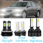 Para For Hyundai Sonata 2009 2010 Combo LED faro Hi/Low Beam + luces antiniebla