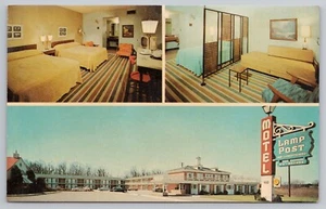 1950er Ann Arbor MI Lamp Post Motel Multi-View TV Telefon UNP Postkarte - Bild 1 von 3