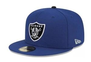 New Era NFL Las Vegas Raiders Team Logo Royal Blue 59Fifty Fitted Cap Hat NewEra - Picture 1 of 6