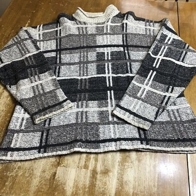 STRUCTURE Mock neck wool blend marbled brown Gray oversized sweater XL - Image 1 of 4