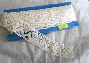 1-3/4" Baumwolle Spitzenborte - 9 kontinuierliche Yards - HERGESTELLT IN DEN USA! Vintage - Bild 1 von 3