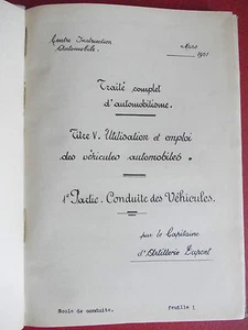 Livre ancien Traité d'automobilisme Conduite des véhicules Capitaine Dupont @ - Foto 1 di 1
