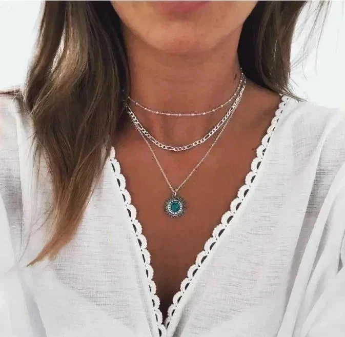 Collana multifilo turchese - Collana "Turchese solare - Immagine 1 di 4