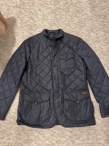 Ralph Lauren Gr. Large gesteppter Sport Mantel Jacke Chirurgenbündchen Navy B - Bild 1 von 8