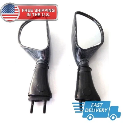 Carbon Motorcycle Racing Rearview Mirrors For 2006 2007 2008 Kawasaki Ninja 650R Foto 1 de 4