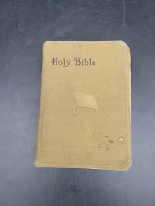 WWI Soldiers Field Bible The New Testament Cloth American Flag Imprint - Picture 1 of 7