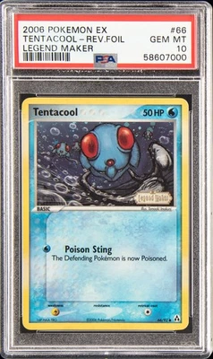2006 POKEMON EX LEGEND MAKER #66 TENTACOOL-REVERSE FOIL PSA 10 - Image 1 of 2