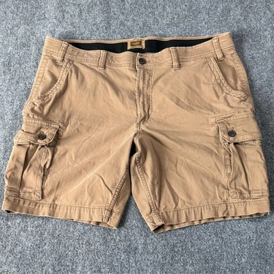 Men's Foundry Comfort Stretch Cargo Shorts Size 46 Tan Khaki Casual - Image 1 of 4