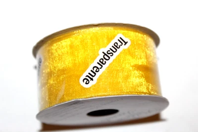 Ribbon Trends Red Yellow Purple Orange Sheer Transparent Organdy Ribbon 1 1/2"x5 - Image 1 of 4