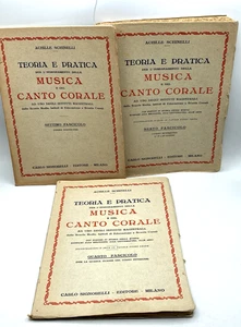 TEORIA E PRATICA INSEGNAMENTO MUSICA E CANTO CORALE Schinelli 3 v. 1941 Fascismo - Imagen 1 de 10