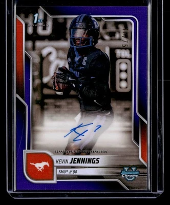 2025 Bowman University Chrome #BCA-KJ Kevin Jennings Autographs Purple #/75 - Image 1 of 2