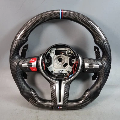 12-21 BMW F30 3-Series F32 F22 Custom M Sport Steering Wheel Carbon Fiber  - Image 1 of 4