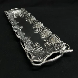 Vintage "Traube" Arthur Court Aluminium Holloware länglich Serviertablett 19" x 6" - Bild 1 von 20
