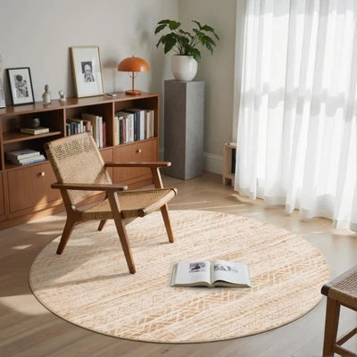 8x8 Area Rug for Living Room Moroccan Washable Rugs Non Slip Indoor Floor Car... - Image 1 of 4