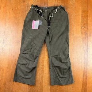 Pantalón Vintage Deadstock Pianurastudio Hecho en Italia Caqui Verde Rayas Talla 46 - Imagen 1 de 4