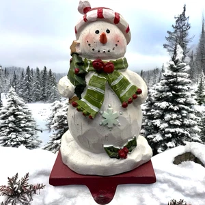 Weihnachten Strumpf Halter lustiger Schneemann Weihnachtsmann Mütze Schal Baum 6" schwer - Bild 1 von 17