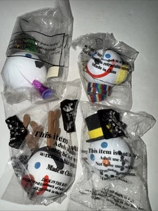 Lot Of 4 ORIGINAL Jack In The Box Antenna Ball Toppers NEW AND SEALED! Vintage - Picture 1 of 14
