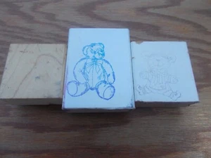 Rubber Stamps Teddy Bears Lot of 3 - Picture 1 of 5