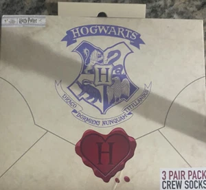 Valentines Day Harry Potter Hogwarts 3 Pack Women's Crew Socks Size 4-10 - Picture 1 of 2