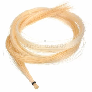 Hank 31-32 pulgadas de pelo de caballo mongol para violín bajo arco blanco natural - Imagen 1 de 4