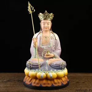 GUTE Ksitigarbha Bodhisattva Dizang Pusa BUDDHA Figur Zuhause Altar Laden Gottesdienst - Bild 1 von 11