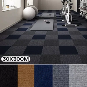 US 10-60x Self Adhesive Carpet Tiles Commercial Office Home Shop Retail Flooring - Picture 1 of 22