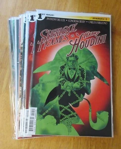 Lot of *9* Dynamite! 4 HOLMES/HOUDINI #1 Vars! +2 DOC SAVAGE #1's +2 SHADOW +1! - Picture 1 of 6