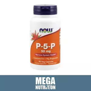 NOW Foods P-5-P 50mg 90 Veg Capsules + Magnesium Chelate Nervous System Health - Picture 1 of 1