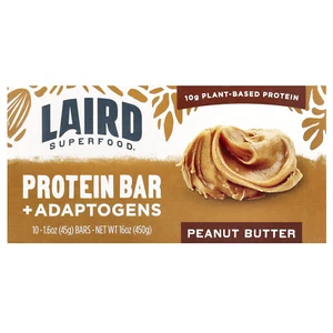 Protein Bar + Adaptogens, Peanut Butter, 10 Bars, 1.6 oz (45 g) Each - Picture 1 of 3