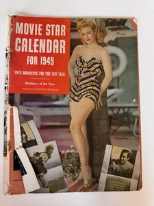 Movie Star Calendar 1949 Motion Picture Esther Williams Rita Hayworth F Sinatra - Picture 1 of 5