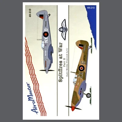 1/48 AeroMaster Decals 48-210, Spitfires at War Pt. 2, Mk.VII and Mk.IX - Image 1 of 4