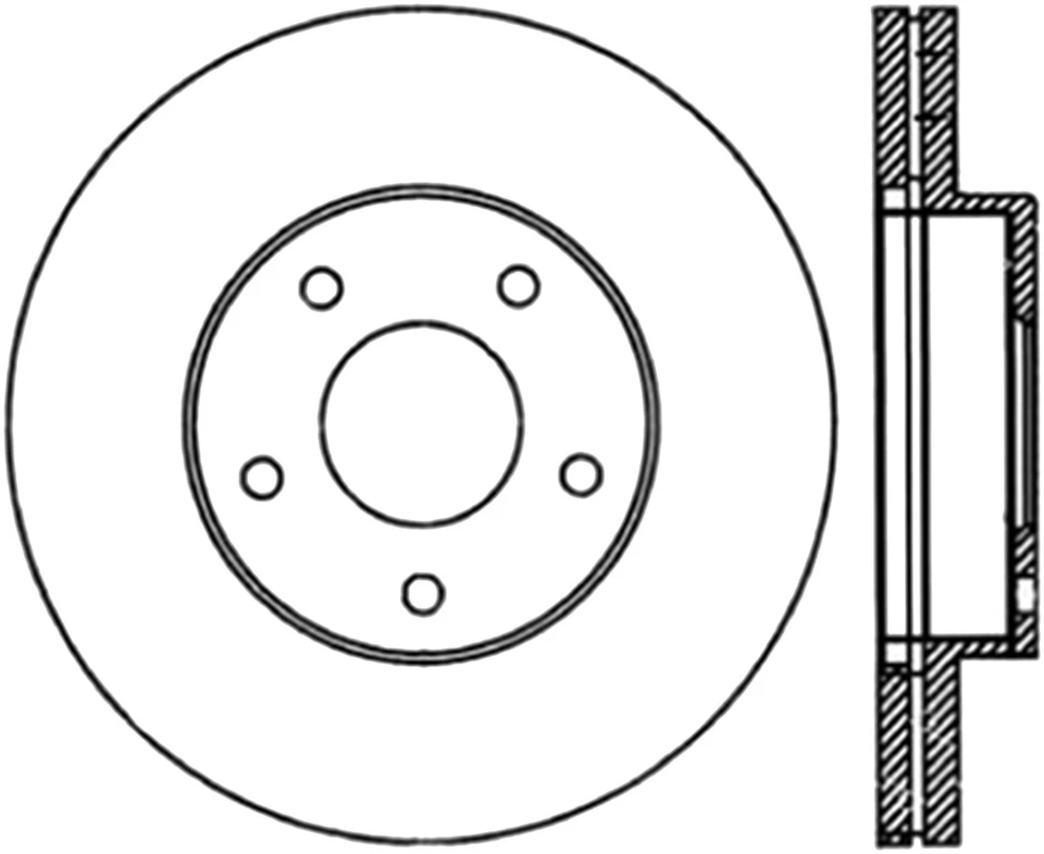 Disc Brake Rotor-Sport Cross-Drilled Front Right fits 89-90 Nissan 300ZX — 第 1/1 张图片
