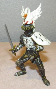 Plastoy Medieval Swan Knight Black w/ White Red - Picture 1 of 1