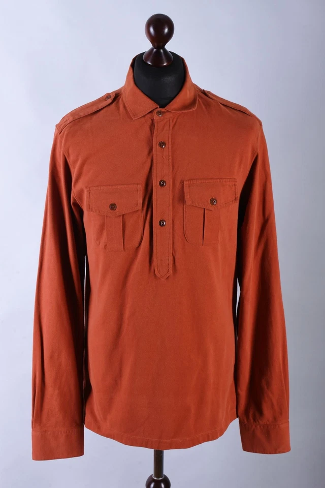 Camisa Hackett Mayfair Clásica Manga Larga Medio Botón Talla M Foto 1 de 4