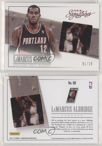 2013-14 Panini Signatures Film Red /10 LaMarcus Aldridge #58