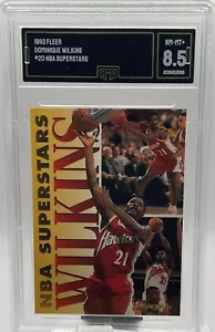 1993 Fleer #20 Dominique Wilkins NBA Superstars GMA 8.5 NM-MT+ Atlanta Hawks - Picture 1 of 4