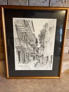 Pirates Alley New Orleans gerahmter Druck von Don Davey 1976 - Bild 1 von 3
