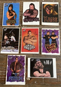 8 WWF Die-Cut Vending Machine Stickers (1999, Titan Sports) Undertaker + **READ! - Picture 1 of 18