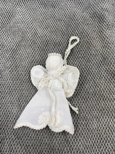 Vintage White Cotton Angel Fabric Ornament Made in China - Picture 1 of 5
